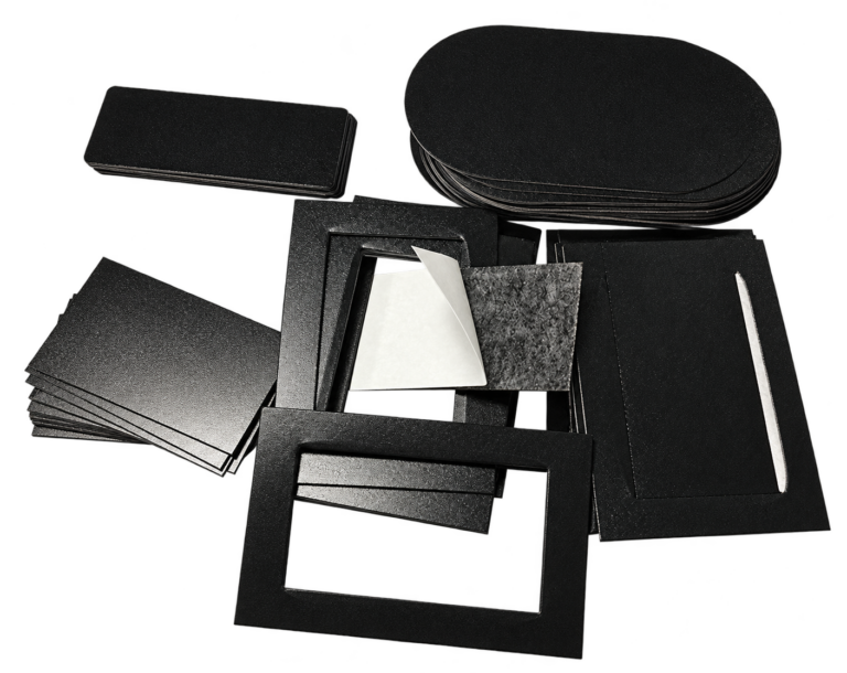 Custom adhesive mounting frames