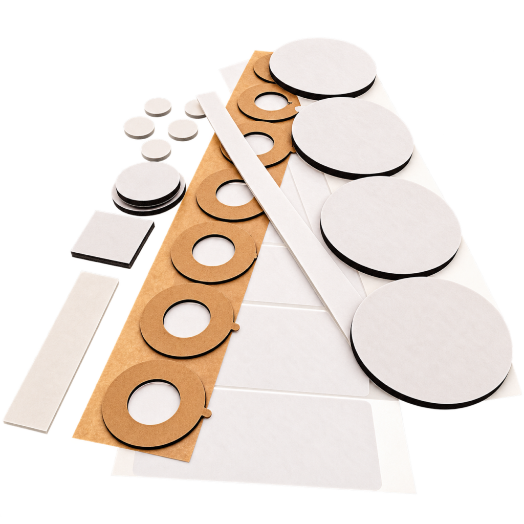 Die-cut tissue adhesive parts — Tormays