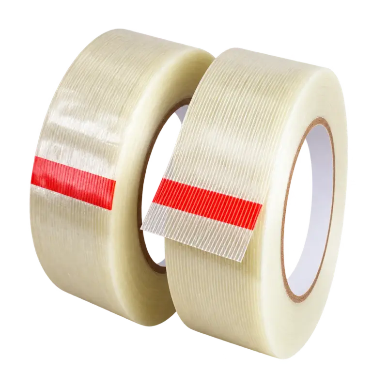 Clear reinforced strapping tape