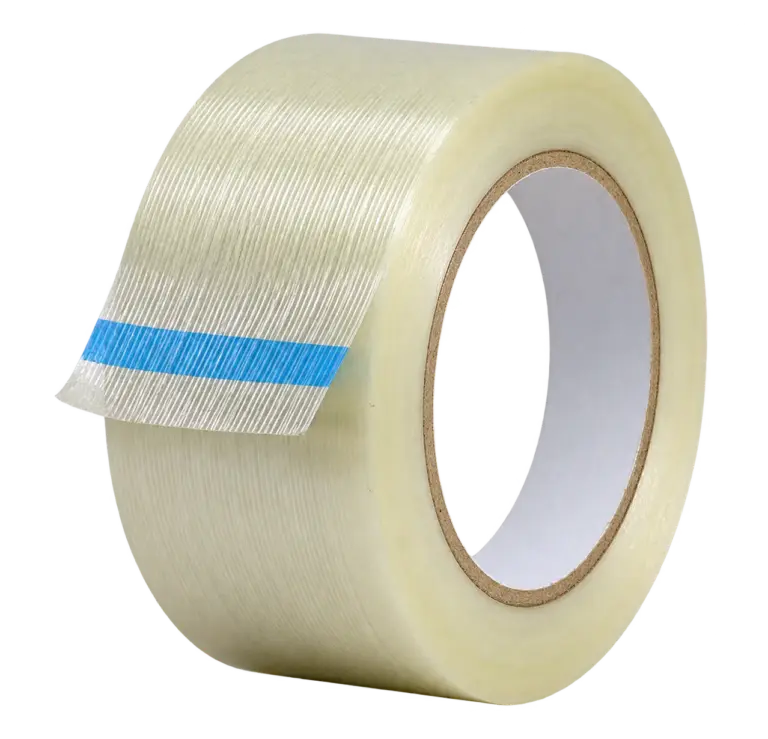 Clear straight-filament fixing tape