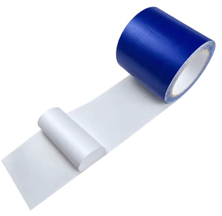 Blue PVC tarp repair tape